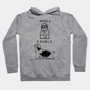 Inhale Exhale Bearded Collie Hoodie